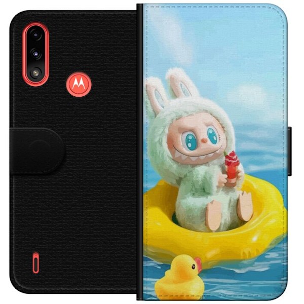 Motorola Moto E7 Power Lommeboketui Labubu Macaron-serien
