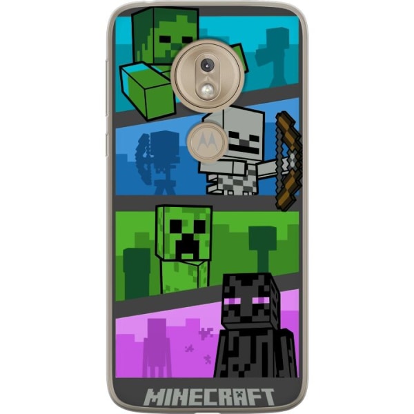 Motorola Moto G7 Play Gennemsigtig cover Minecraft