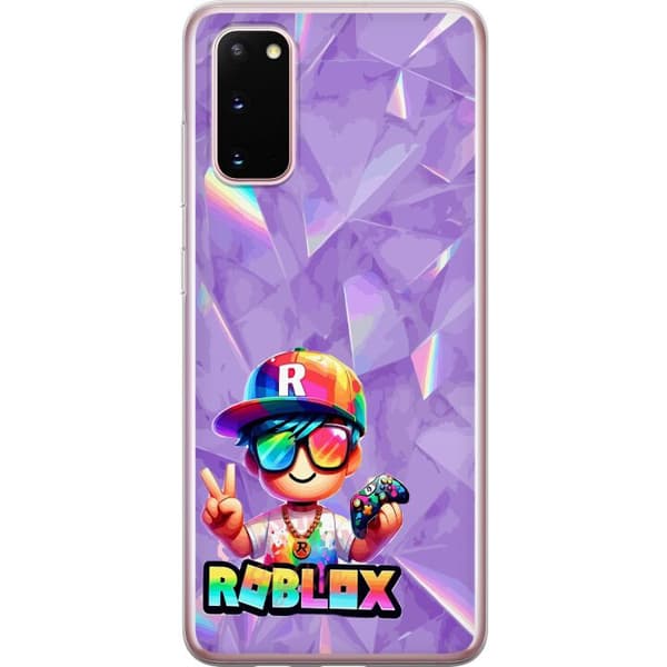 Kompatibel Mobilcover til Samsung Galaxy S20 Farverig gamerfigur med spilcontroller, solbriller og regnbuedetaljer lilla