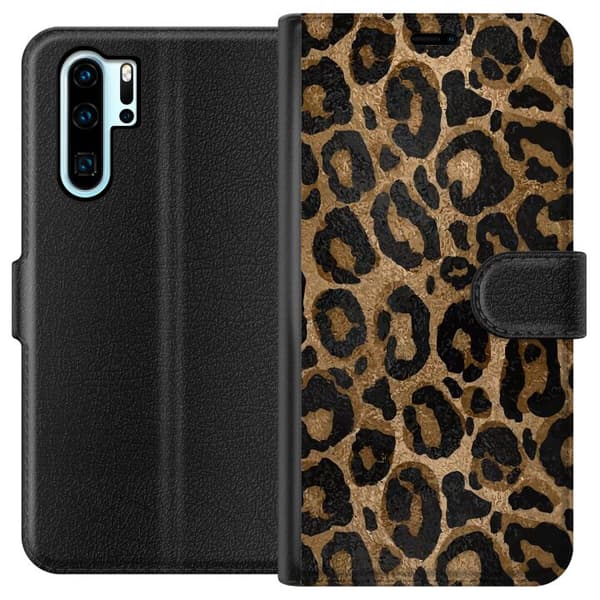 Kompatibelt Lommeboketui til Huawei P30 Pro Leopard Luxe
