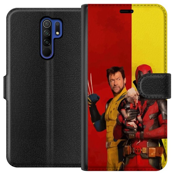 Xiaomi Redmi 9 Lommeboketui Deadpool & Wolverine