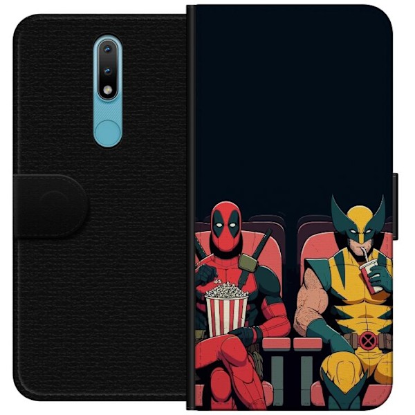 Nokia 2.4 Plånboksfodral Deadpool & Wolverine