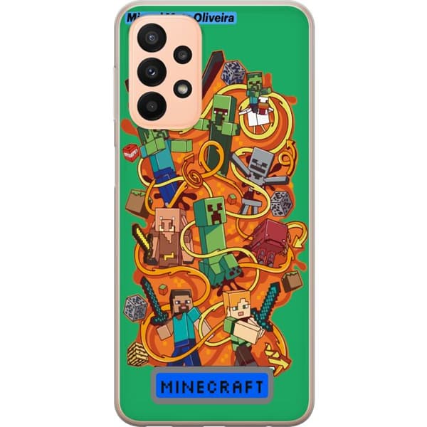 Kompatibelt Mobildeksel til Samsung Galaxy A23 Minecraft