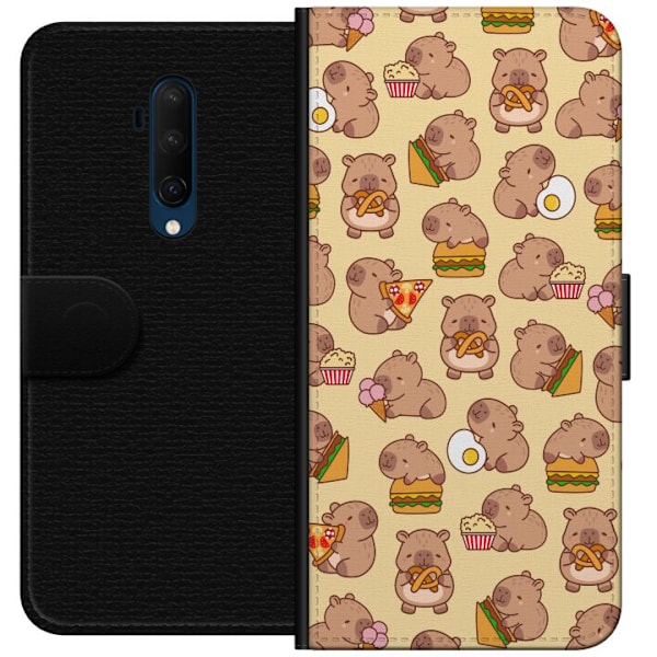 OnePlus 7T Pro Plånboksfodral Kawaii capybara mobilskal med flera söta figurer
