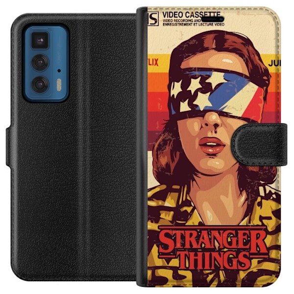 Motorola Edge 20 Pro Lompakkokotelo Stranger Things VHS