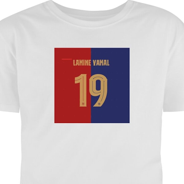 Børne T-shirt | Behagelig T-shirt til Børn Lamine Yamal hvid 2-3 År