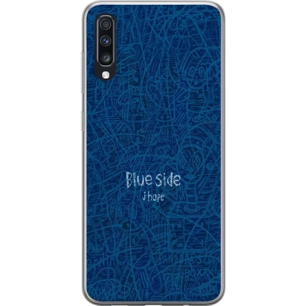 Kompatibelt Mobildeksel til Samsung Galaxy A70 Blue Side klotter blå