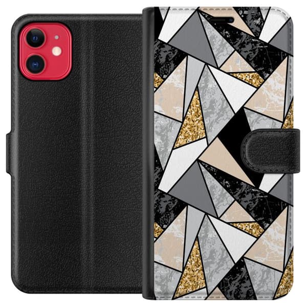 Kompatibel Tegnebogsetui til Apple iPhone 11 Marmorpapir