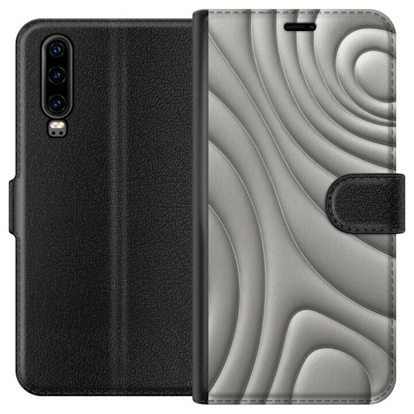 Huawei P30 Plånboksfodral Silver Waves