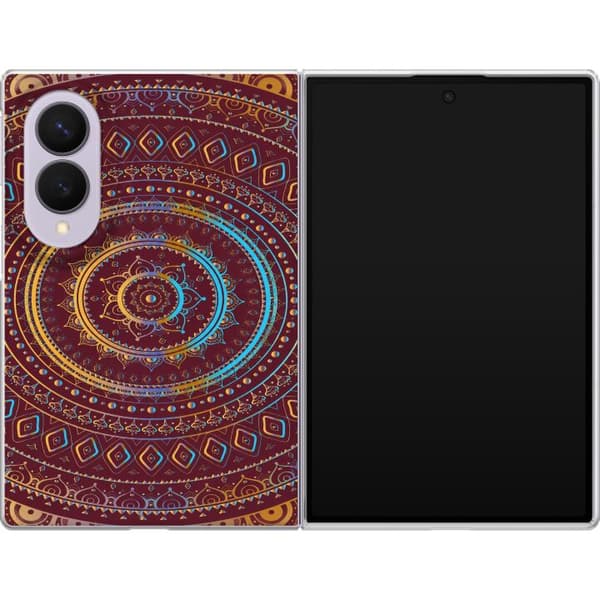 Kompatibelt Mobildeksel til Samsung Galaxy Z Fold8 Vinrød mandala rød