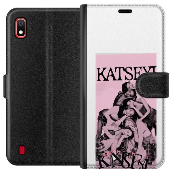 Kompatibel Tegnebogsetui til Samsung Galaxy A10 KATSEYE i rosa pink