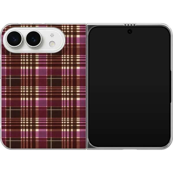 Kompatibelt Mobildeksel til Apple iPhone Duo Vinrød tartan rød