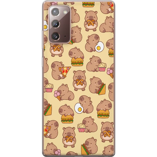 Samsung Galaxy Note20 Läpinäkyvä kuori Kawaii capybara puhelinkotelo useilla söpöillä hahmoilla