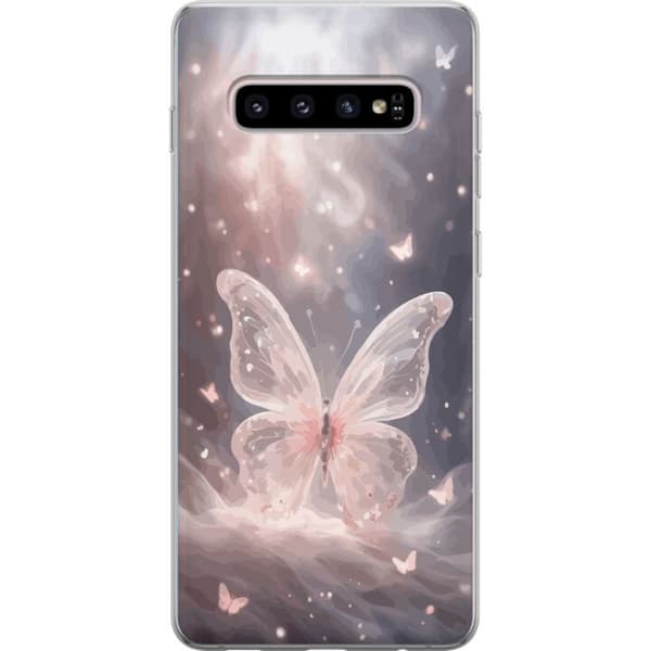 Kompatibel Mobilcover til Samsung Galaxy S10+ Sommerfugl