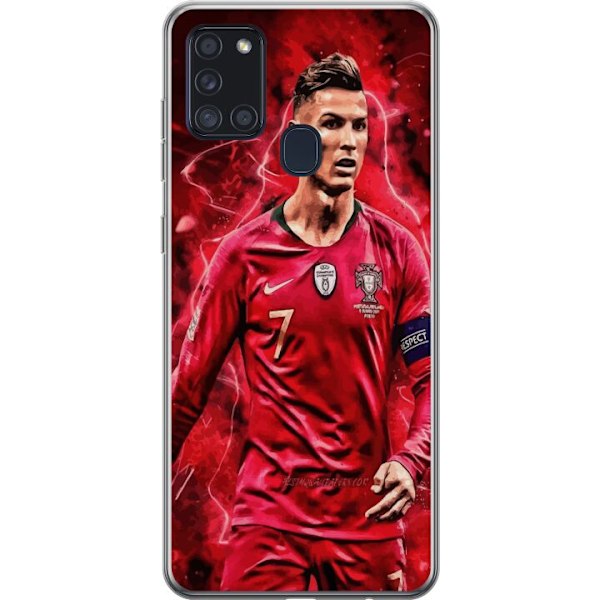 Samsung Galaxy A21s Genomskinligt Skal Ronaldo Skills – CR7 Design för Äkta Supporters