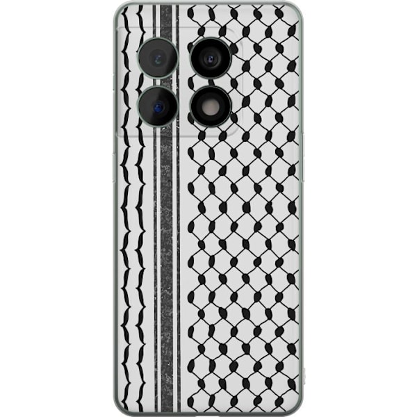 OnePlus 10 Pro Gennemsigtig cover Palæstinensisk mønster - inspireret af traditionel stil keffiyeh-stof