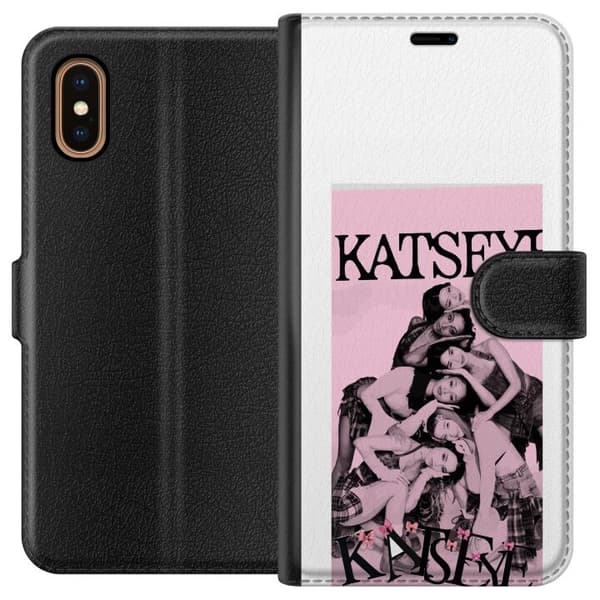 Kompatibelt Lommeboketui til Apple iPhone XS Max KATSEYE i rosa rosa
