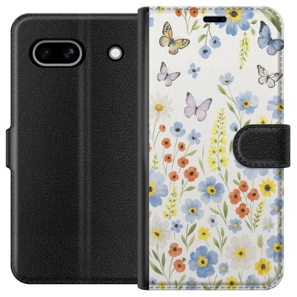 Google Pixel 7a Tegnebogsetui Sommerblomster