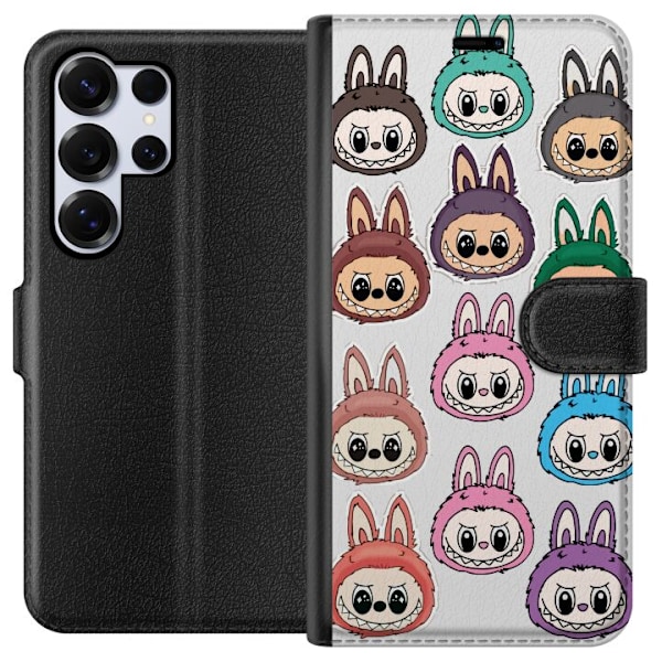 Samsung Galaxy S25 Ultra Lompakkokotelo Labubu Macaron Monster