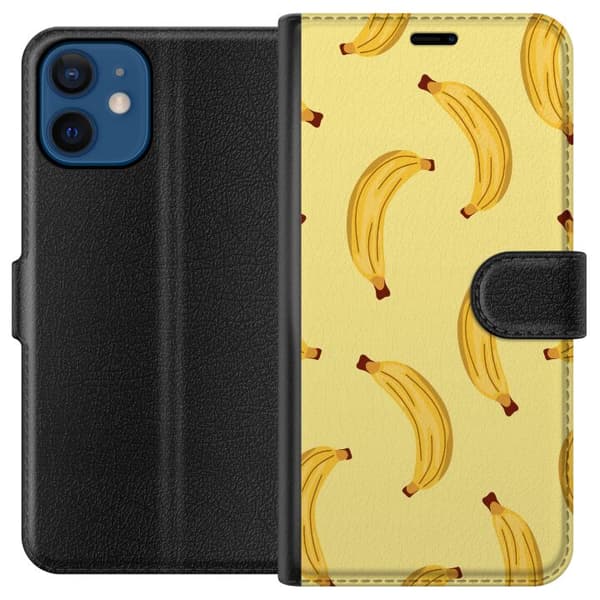Kompatibel Tegnebogsetui til Apple iPhone 12 mini Banan