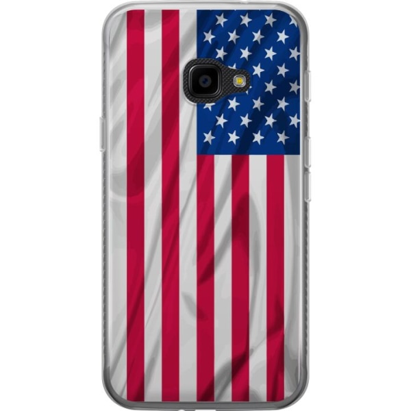 Samsung Galaxy Xcover 4 Genomskinligt Skal USA Flagga