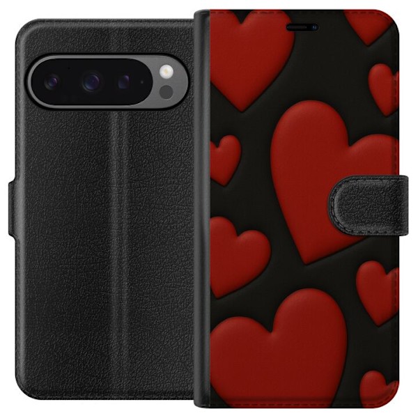 Google Pixel 9 Pro XL Plånboksfodral Red Velvet Hearts