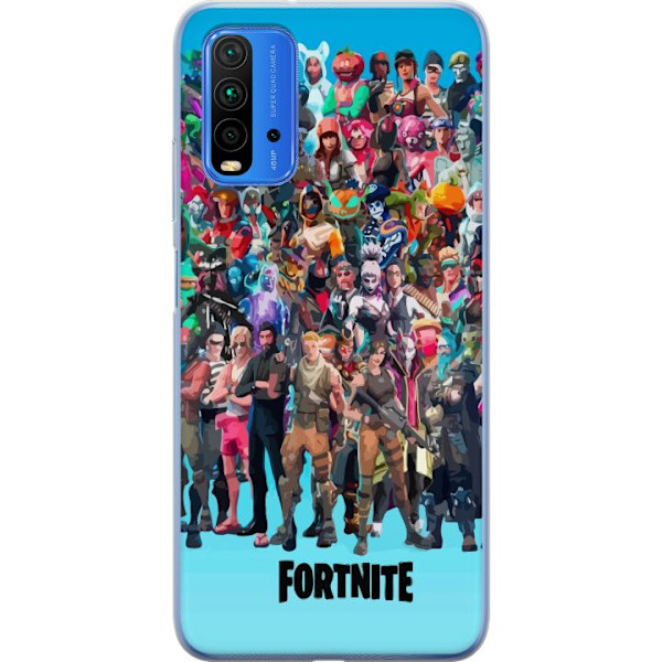 Xiaomi Redmi Note 9 4G Gennemsigtig cover Fortnite