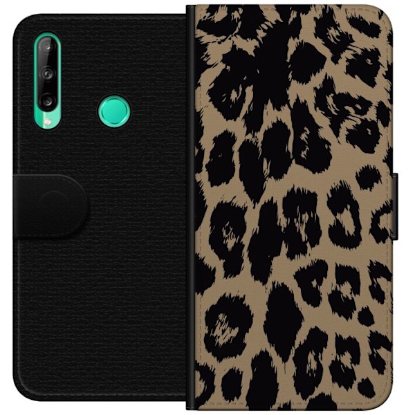 Huawei P40 lite E Tegnebogsetui Leopard