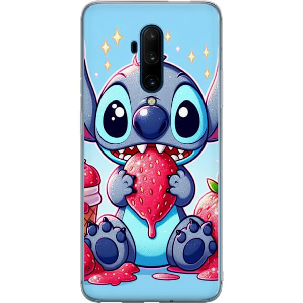 OnePlus 7T Pro Genomskinligt Skal Strawberry Stitch