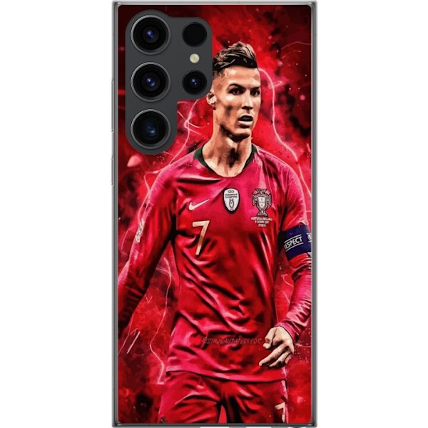 Samsung Galaxy S24 Ultra Genomskinligt Skal Ronaldo Skills – CR7 Design för Äkta Supporters
