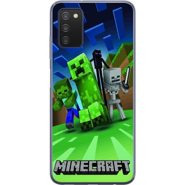Samsung Galaxy A03s Genomskinligt Skal Minecraft Creeper mobilskal i klassisk grön pixelstil