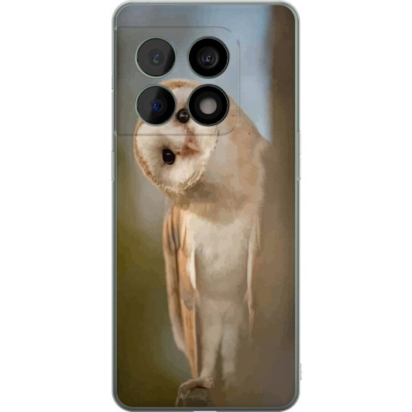 OnePlus 10 Pro Gennemsigtig cover Ugle Nysgerrig Blik Fuglemotiv Skov Natur Grafisk Design Populært Motiv Dyr Tema Dekoration