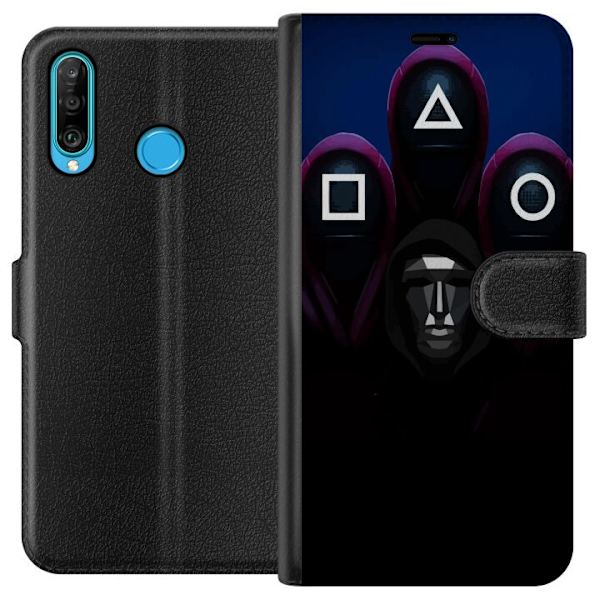 Huawei P30 lite Plånboksfodral Squid Game Säsong 3 Nya Ikoner Populär Serie TV Motiv Asiatisk Drama Trend Ikoniskt Grafisk Design