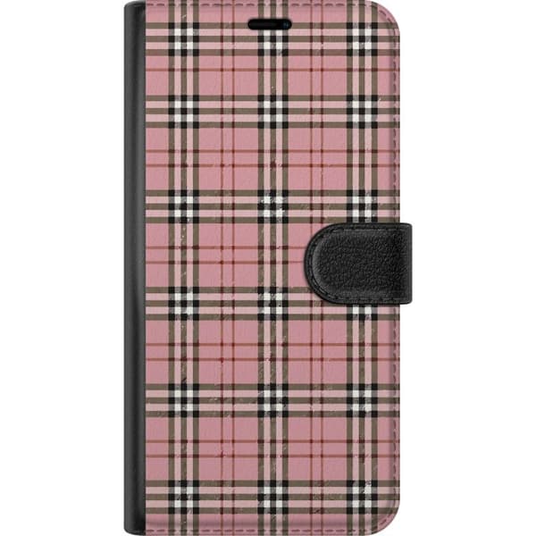 Kompatibel Tegnebogsetui til Apple iPhone 5s Rosarutet ternet tæppe med klassisk og tidløst design pink