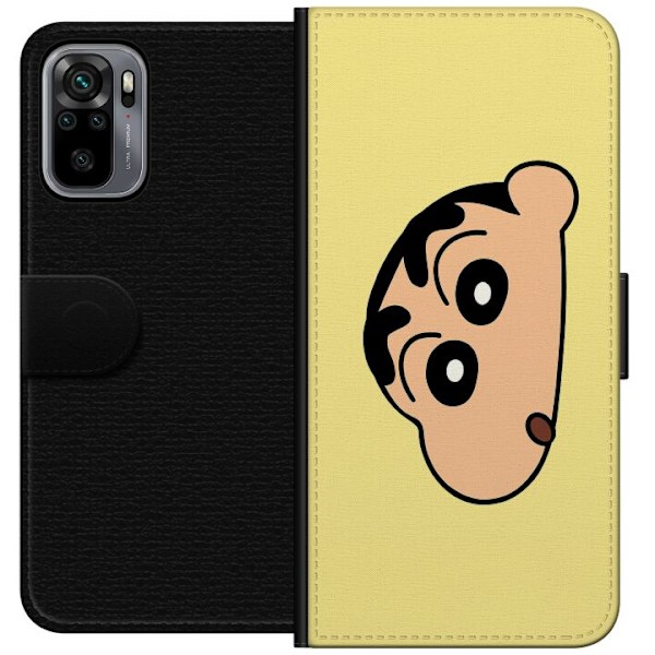 Xiaomi Redmi Note 10S Tegnebogsetui Peeking Shinchan