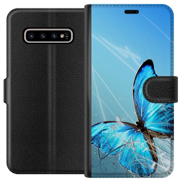 Samsung Galaxy S10+ Tegnebogsetui Sommerfugl