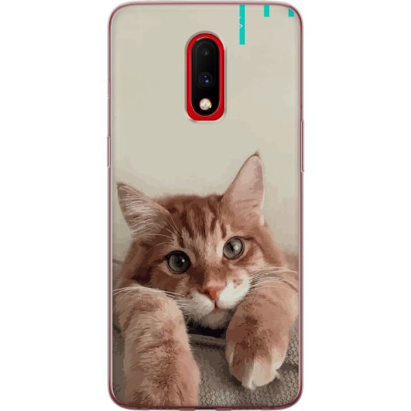 OnePlus 7 Gjennomsiktig deksel Katt