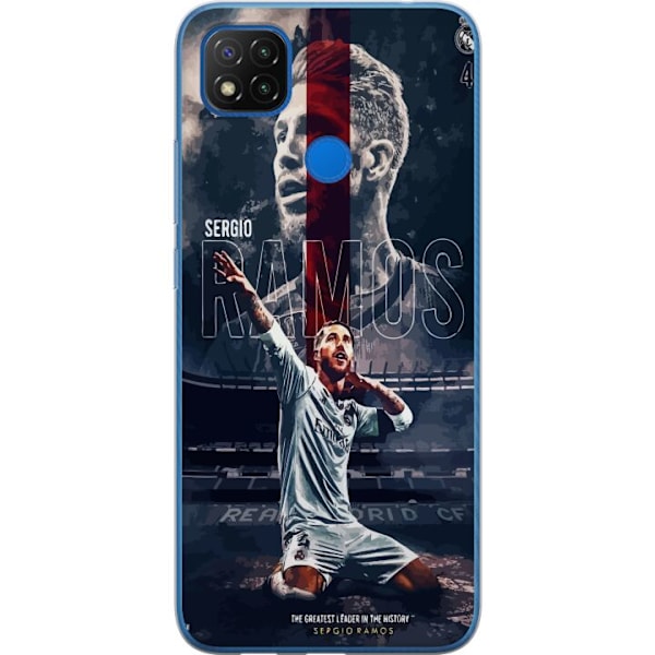 Xiaomi Redmi 9C NFC Läpinäkyvä kuori Ramos Jalkapallolegenda Motiivi Pelaaja Real Madrid Espanja Takaisin Ikoni Nimi Jalkapallotähti Urheilu