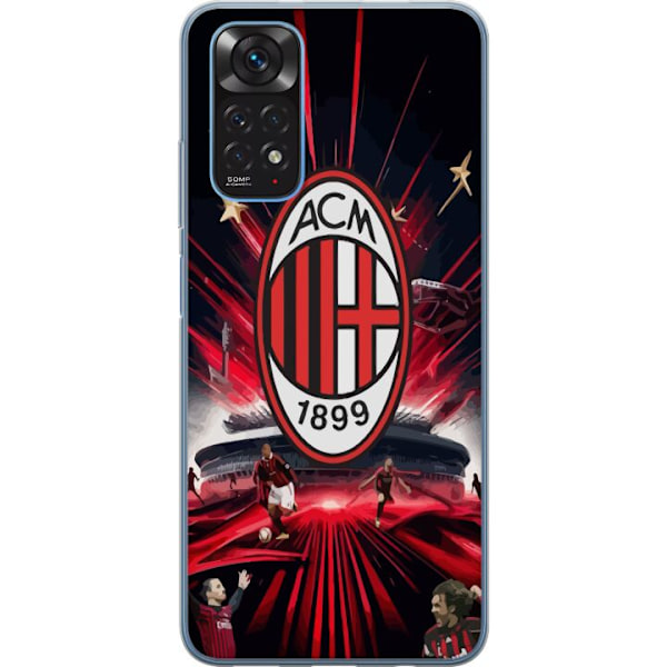 Xiaomi Redmi Note 11S Genomskinligt Skal AC Milan