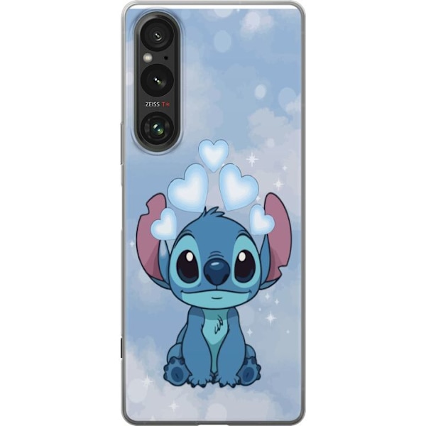 Sony Xperia 1 V Genomskinligt Skal Stitch Hoppande Glädje – Rolig Design för Present