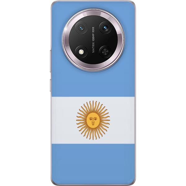 Kompatibelt Mobildeksel til Honor Magic7 Lite Argentina sin nasjonale flagg med Sol de Mayo i klassisk blåhvitt design blå