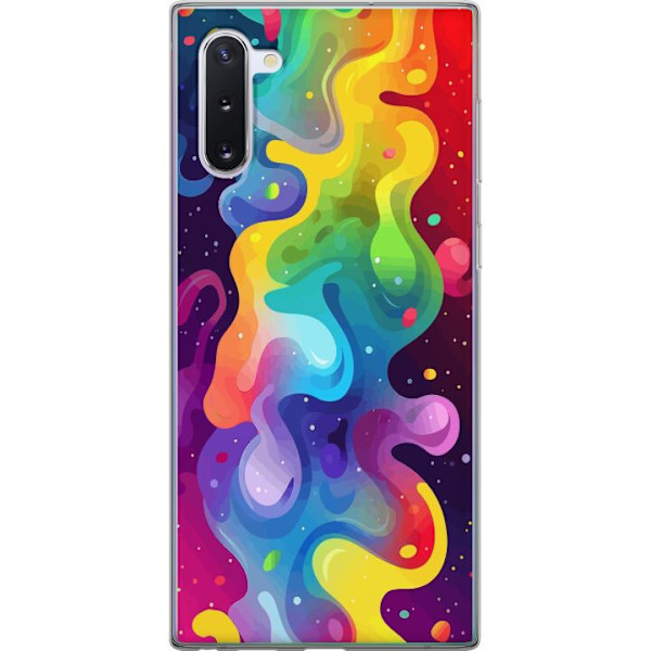 Samsung Galaxy Note10 Genomskinligt Skal Color Splash Abstrakt Konst Design Färgstarkt Mönster Modern Populär Väggkonst Grafiskt Trend