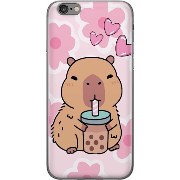 Apple iPhone 6s Genomskinligt Skal Kawaii Capybara Hjärtan Anime Stil Söt Design Djurmotiv TikTok Populärt Present Tjej