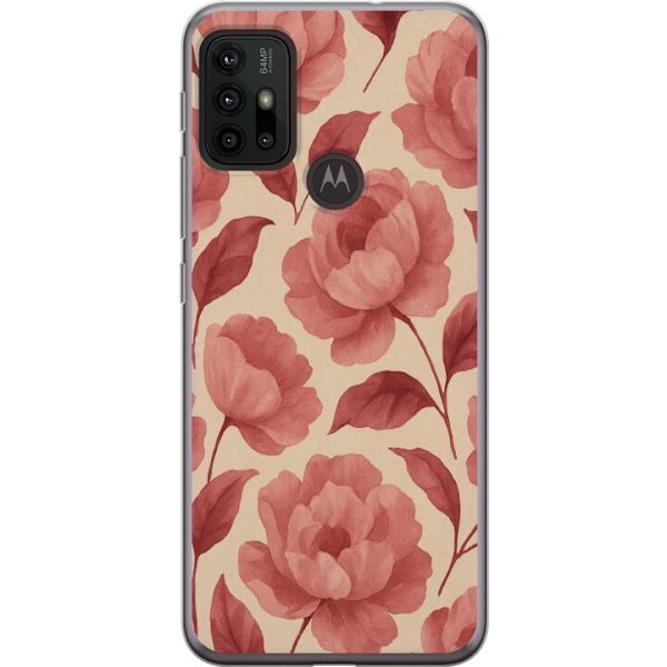 Motorola Moto G30 Genomskinligt Skal Rose Bloom