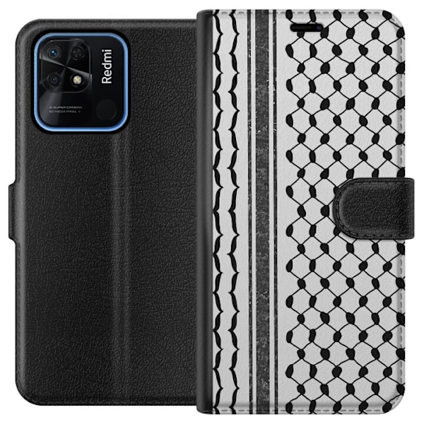 Xiaomi Redmi 10C Lompakkokotelo Palestiinalainen kuvio - perin