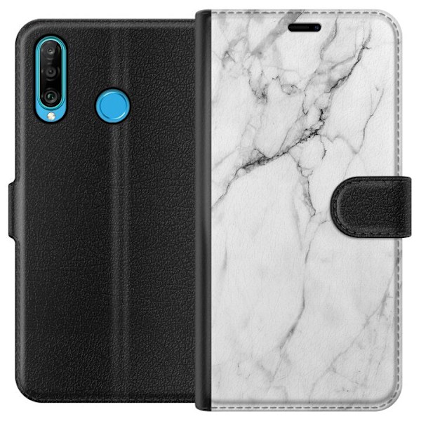 Huawei P30 lite Tegnebogsetui Marmor