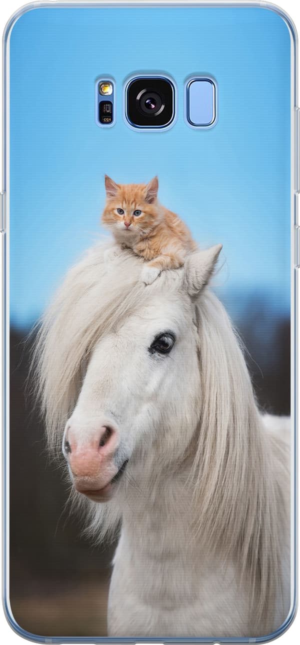 Kompatibelt Mobildeksel til Samsung Galaxy S8 Hest & Katt