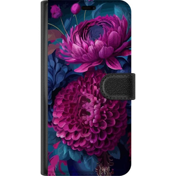 Apple iPhone 16 Lommeboketui Blommor