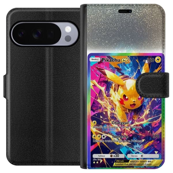 Kompatibel Tegnebogsetui til Google Pixel 11 Pro XL Pikachu gul