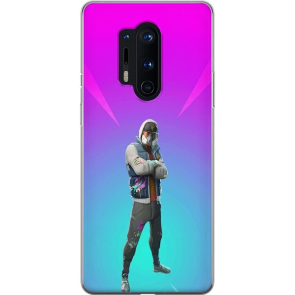 OnePlus 8 Pro Läpinäkyvä kuori musta ritari fortnite